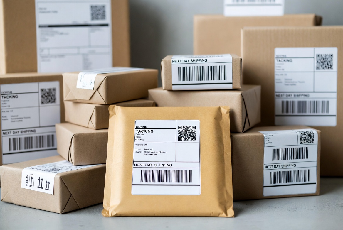 Next-day shipping parcels